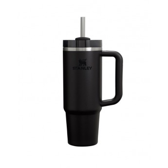 Термокружка STANLEY QUENCHER H2.0 0,88L (10-11912-080) с трубочкой, черная Термокружка STANLEY QUENCHER H2.0 0,88L (10-11912-080) с трубочкой, черная